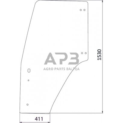 Kabinos durų stiklas 82036001KR Kabinos durų stiklas 82036001KR