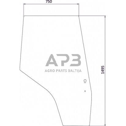 Kabinos durų stiklas dešinės pusės 3805642M1N Kabinos durų stiklas dešinės pusės 3805642M1N