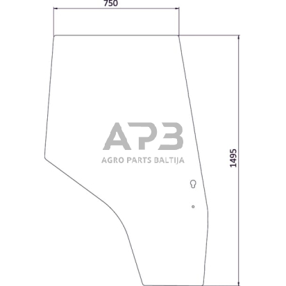 Kabinos durų stiklas dešinės pusės 3804658M1N Kabinos durų stiklas dešinės pusės 3804658M1N