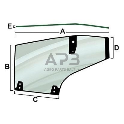 Kabinos durų stiklas LH VPM7437 Kabinos durų stiklas LH VPM7437