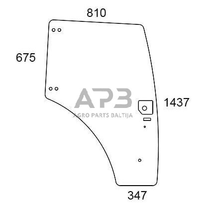 Kabinos durų stiklas 84224131N Kabinos durų stiklas 84224131N