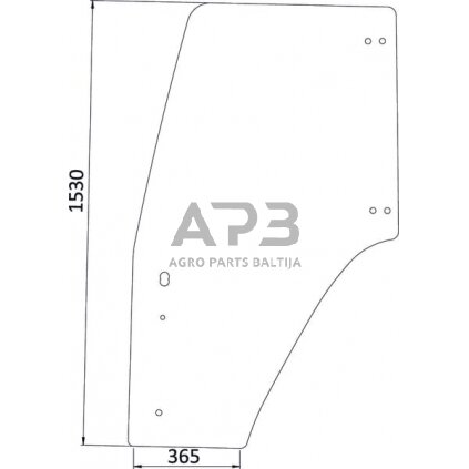 Kabinos durų stiklas 82036000KR Kabinos durų stiklas 82036000KR