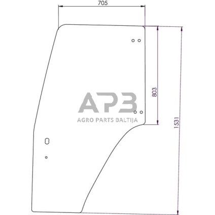 Kabinos durų stiklas 87302768N Kabinos durų stiklas 87302768N
