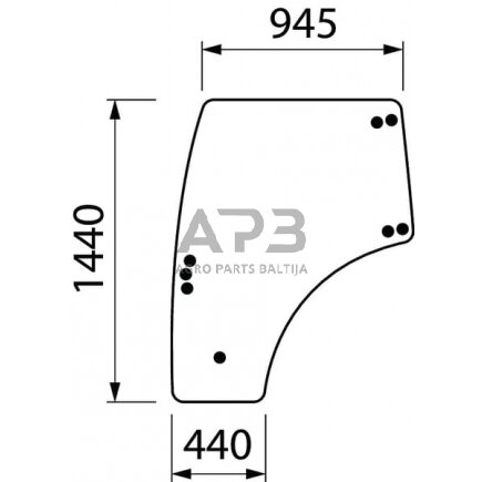 Kabinos durų stiklas LH 3679563M1 Kabinos durų stiklas LH 3679563M1