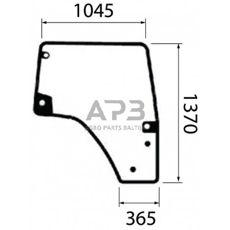 Kabinos durų stiklas dešinės pusės 00155532040KR Kabinos durų stiklas dešinės pusės 00155532040KR