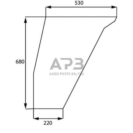Kabinos durų stiklas apatinis 3200564N Kabinos durų stiklas apatinis 3200564N
