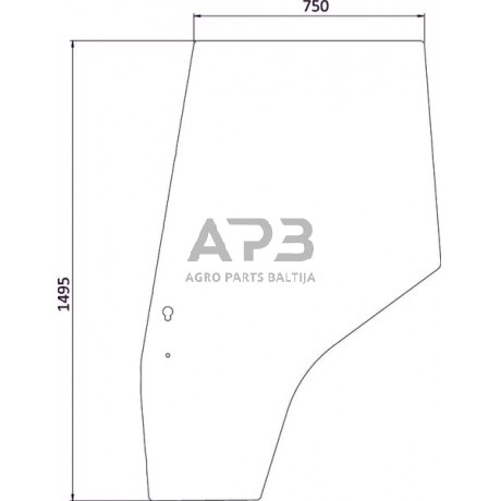 Kabinos durų stiklas kairės pusės 3805643M1N Kabinos durų stiklas kairės pusės 3805643M1N