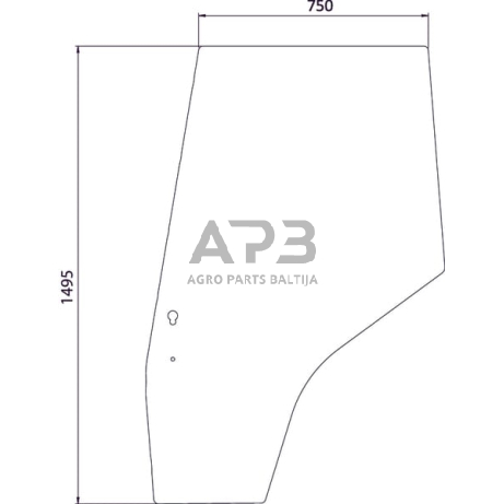 Kabinos durų stiklas kairės pusės 3804659M1N Kabinos durų stiklas kairės pusės 3804659M1N