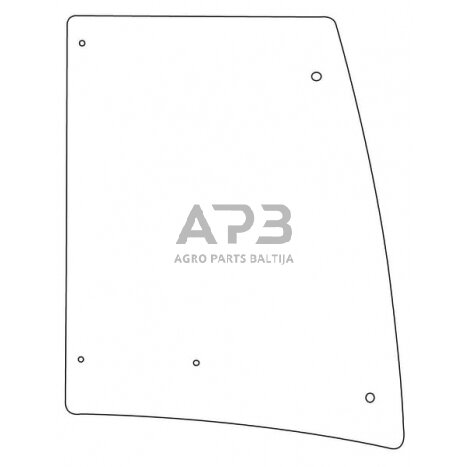 Kabinos durų stiklas viršutinis D40988 Kabinos durų stiklas viršutinis D40988