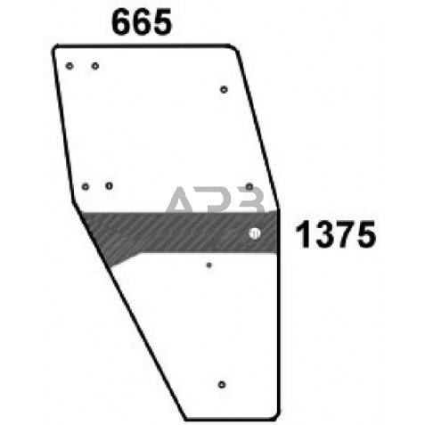 Kabinos durų stiklas dešinės pusės 04358528N Kabinos durų stiklas dešinės pusės 04358528N