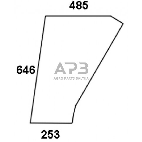 Kabinos durų apatinis stiklas 04354137N Kabinos durų apatinis stiklas 04354137N