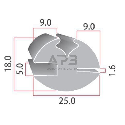 Kabinos stiklo guma universali CA8530 1 Kabinos stiklo guma universali CA8530 1