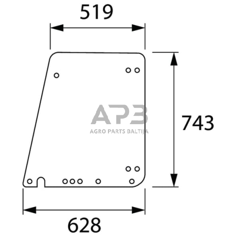 Kabinos durų stiklas 297810030032N Kabinos durų stiklas 297810030032N