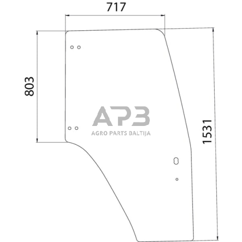 Kabinos durų stiklas 87302769N Kabinos durų stiklas 87302769N