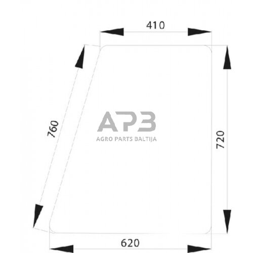 Kabinos durų stiklas viršutinis D4013 Kabinos durų stiklas viršutinis D4013