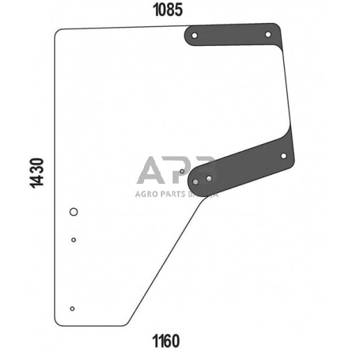 Kabinos durų stiklas kairės pusės L174348N Kabinos durų stiklas kairės pusės L174348N