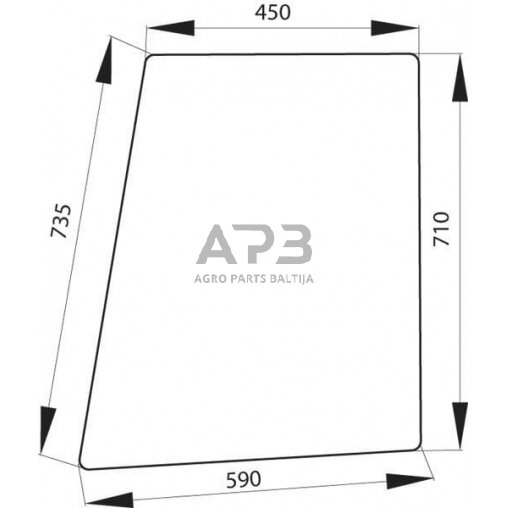 Kabinos durų stiklas viršutinis 178810111130N