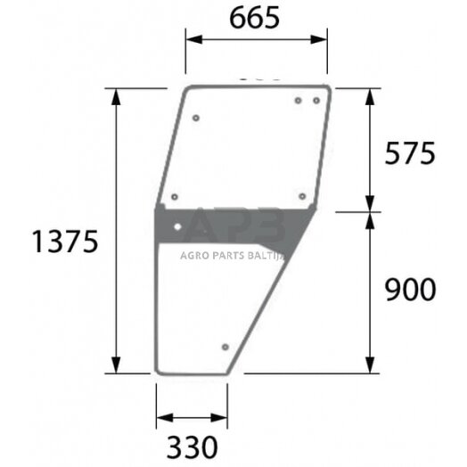 Kabinos durų stiklas 04347340N Kabinos durų stiklas 04347340N