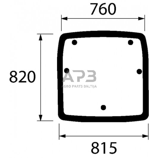 Kabinos stogo liuko stiklas 01064760N Kabinos stogo liuko stiklas 01064760N