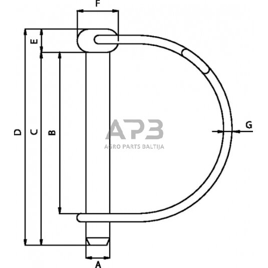 Kaištis užsegamas 10,00 mm x 70,00 mm LP1070KR 1