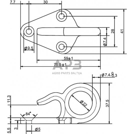 Kabliukas 570004KR 1 Kabliukas 570004KR 1