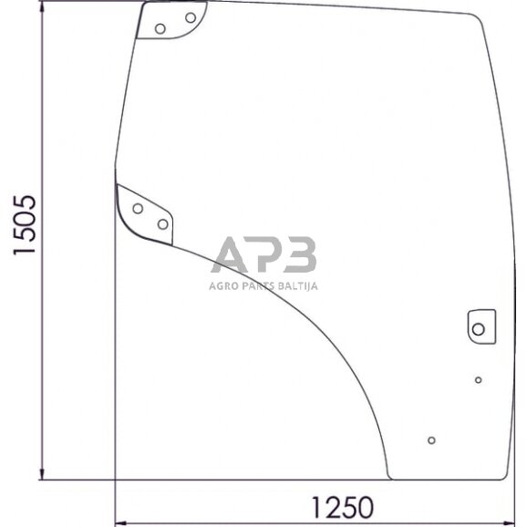 Kabinos durų stiklas 82027356N Kabinos durų stiklas 82027356N