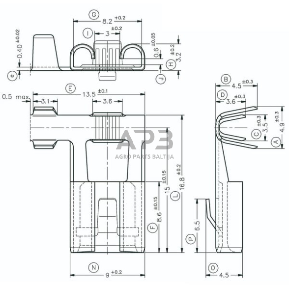 Kabelio antgalis 0.5-1.5mm² 8.2x0.8mm 50 vnt. LA9293 4 Kabelio antgalis 0.5-1.5mm² 8.2x0.8mm 50 vnt. LA9293 4