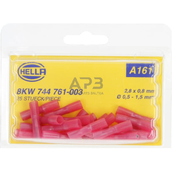Kabelio antgalis 0.5-1mm² 2.8x0.8mm, 25 vnt. Hella 8KW744761003 4 Kabelio antgalis 0.5-1mm² 2.8x0.8mm, 25 vnt. Hella 8KW744761003 4