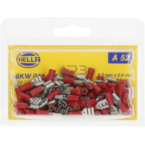 Kabelio antgalis 0.5-1mm² 6.3x0.8mm, 100 vnt. Hella 8KW044036003 4 Kabelio antgalis 0.5-1mm² 6.3x0.8mm, 100 vnt. Hella 8KW044036003 4