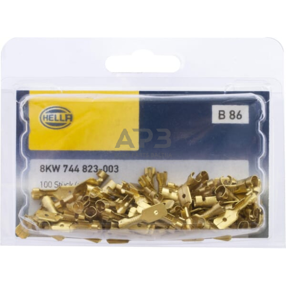 Kabelio antgalis 1.5-2.5mm² 6.3x0.8mm Ø6.3mm, 100 vnt. Hella 8KW744823003 4 Kabelio antgalis 1.5-2.5mm² 6.3x0.8mm Ø6.3mm, 100 vnt. Hella 8KW744823003 4