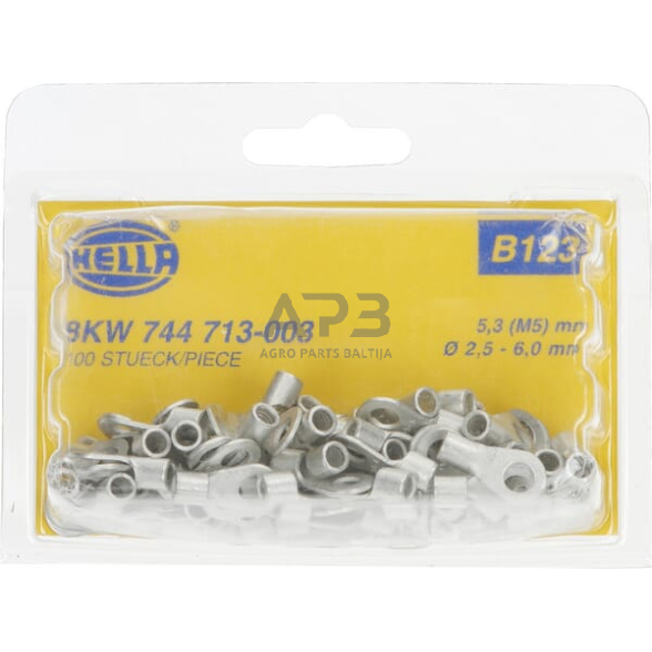 Kabelio antgalis 2.5-6mm² Ø5.3mm B serija, 100 vnt. Hella 8KW744713003 4 Kabelio antgalis 2.5-6mm² Ø5.3mm B serija, 100 vnt. Hella 8KW744713003 4