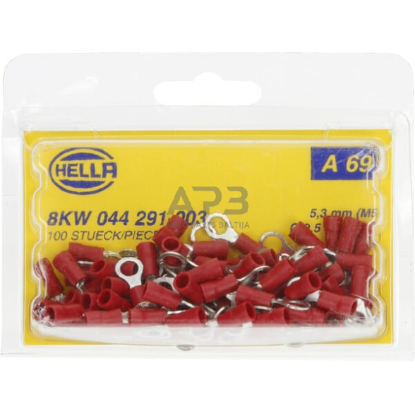 Kabelio antgalis Ø5.3mm A serija, 0.5-1mm², 100 vnt. Hella 8KW044291003 4 Kabelio antgalis Ø5.3mm A serija, 0.5-1mm², 100 vnt. Hella 8KW044291003 4