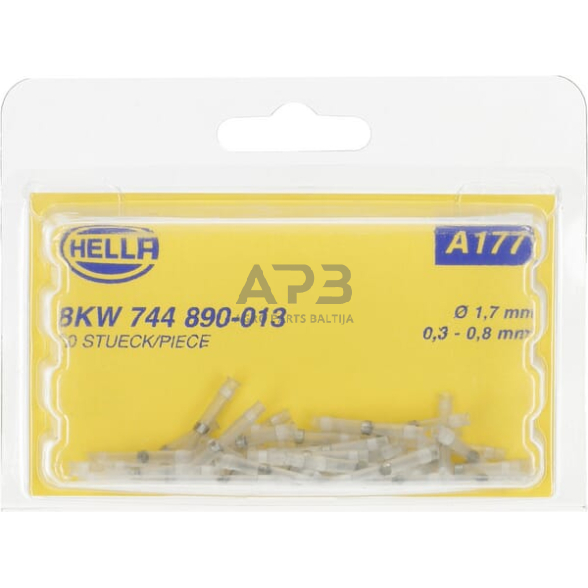 Kabelio jungtis 0.3-0.8mm² A serija, 50 vnt. Hella 8KW744890013 4 Kabelio jungtis 0.3-0.8mm² A serija, 50 vnt. Hella 8KW744890013 4