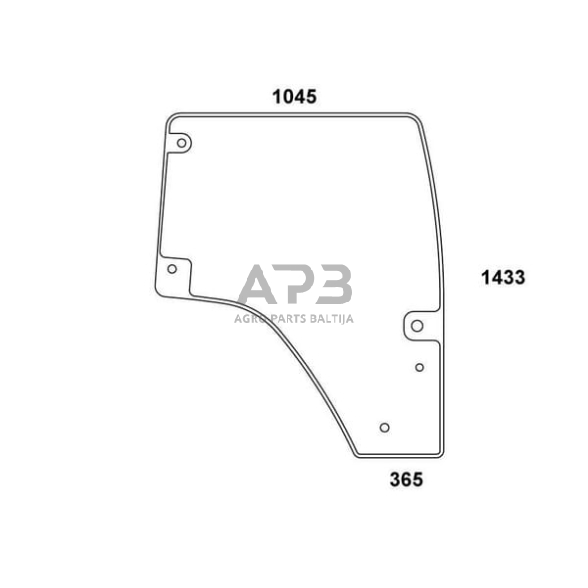 Kabinos durų stiklas 001686820N Kabinos durų stiklas 001686820N