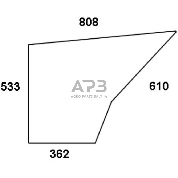 Kabinos durų stiklas 04339846N Kabinos durų stiklas 04339846N