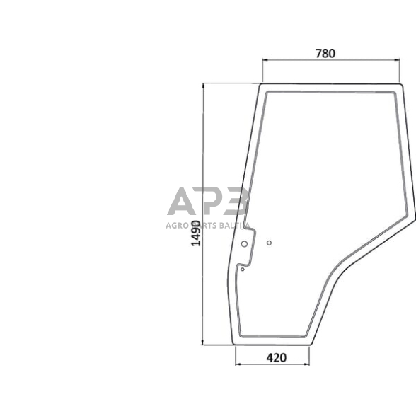 Kabinos durų stiklas 3907221M1N Kabinos durų stiklas 3907221M1N
