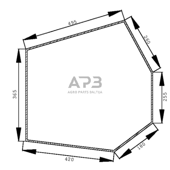 Kabinos durų stiklas apatinis 69117913 Kabinos durų stiklas apatinis 69117913