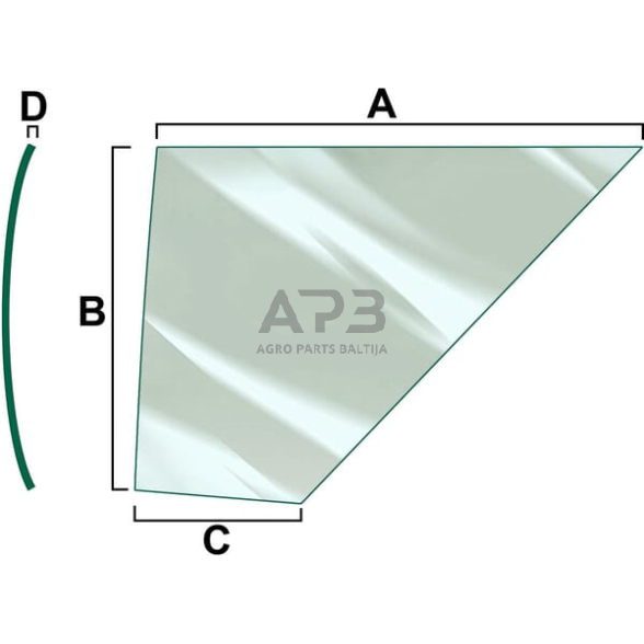 Kabinos durų stiklas apatinis VPM7411 Kabinos durų stiklas apatinis VPM7411