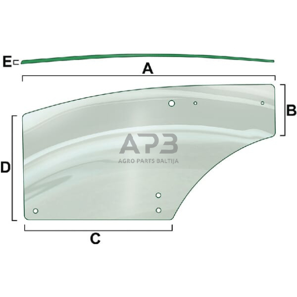 Kabinos durų stiklas dešinės pusės Vapormatic VPM7427 Kabinos durų stiklas dešinės pusės Vapormatic VPM7427