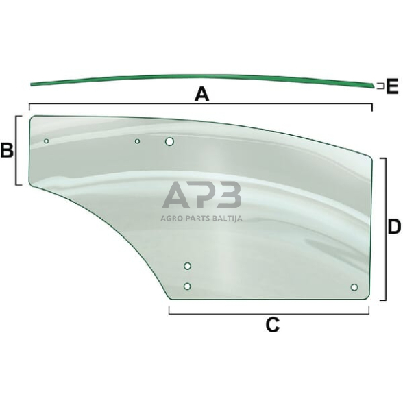 Kabinos durų stiklas kairės pusės Vapormatic VPM7426 Kabinos durų stiklas kairės pusės Vapormatic VPM7426