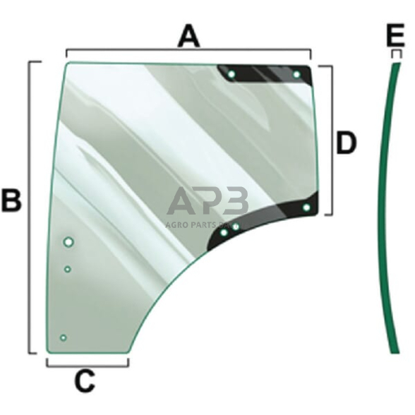 Kabinos durų stiklas kairės pusės Vapormatic VPM7430 Kabinos durų stiklas kairės pusės Vapormatic VPM7430