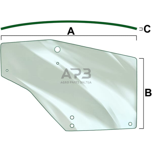 Kabinos durų stiklas kairės pusės VPM7352 Kabinos durų stiklas kairės pusės VPM7352