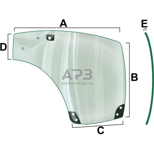 Kabinos durų stiklas LH Vapormatic VPM7423 Kabinos durų stiklas LH Vapormatic VPM7423