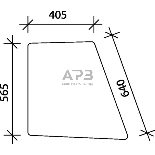 Kabinos durų stiklas viršutinis D7102 Kabinos durų stiklas viršutinis D7102