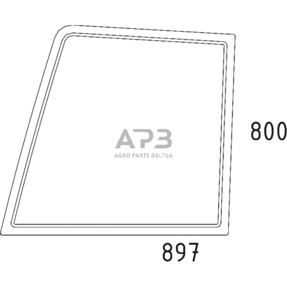 Kabinos durų stiklas viršutinis LH D6706 Kabinos durų stiklas viršutinis LH D6706