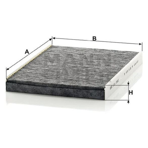 Kabinos fIltras karboninis MANN-FILTER CUK2862 1 Kabinos fIltras karboninis MANN-FILTER CUK2862 1