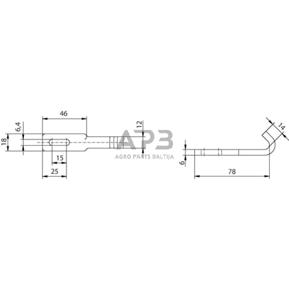 Kabliukas tvirtinimui 6030052 1 Kabliukas tvirtinimui 6030052 1