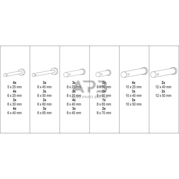 Kaiščių su galvute rinkinys (60vnt) 3 Kaiščių su galvute rinkinys (60vnt) 3