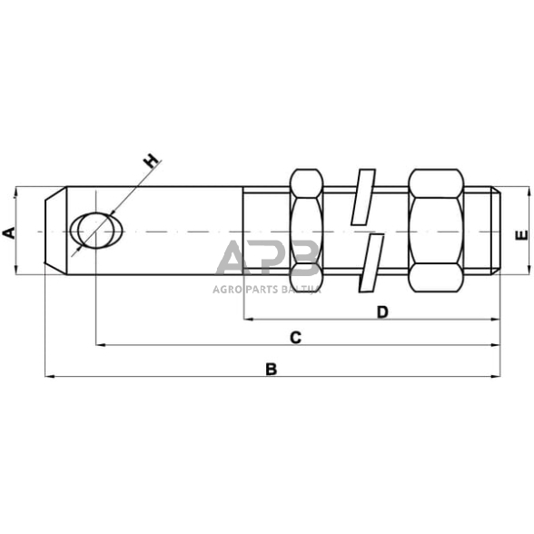 Kaištis 28,00 mm x 154,00 mm, 1-1/8" x 76,00 mm Z428178KR 2