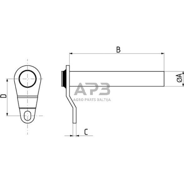 Kaištis 40,00 mm x 172,00 mm FLP40172 1